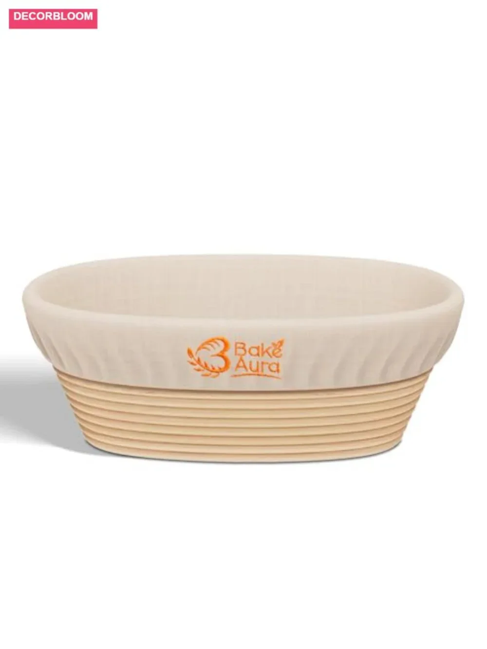 Sourdough Proofing Basket Oval 10 Inch Rattan Banneton with Linen Liner